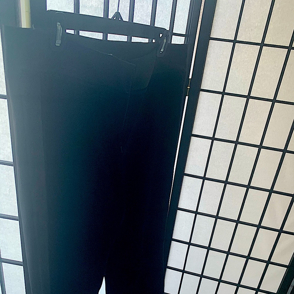 Black Satin and suede pants